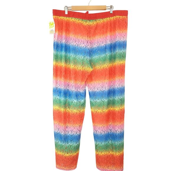 Nordstrom BP. Pride Rainbow Ombre Laci Lace Swim Coverup Pants Size XXL, NWT - Picture 3 of 15